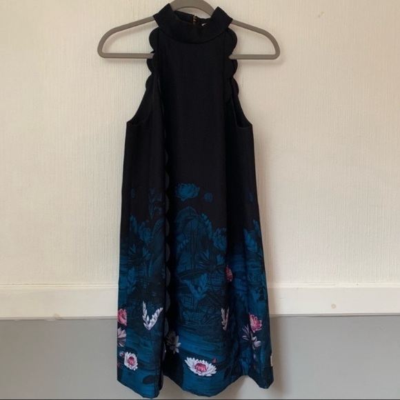 Ted Baker Dress Eurela Scalloped Floral - Picture 10 of 12